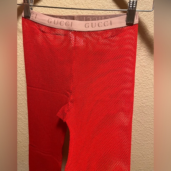 New Gucci Fishnet Tights Red Color Size L - Picture 5 of 8